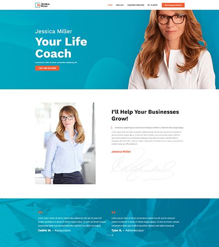 HosterFi website builder life coach website template